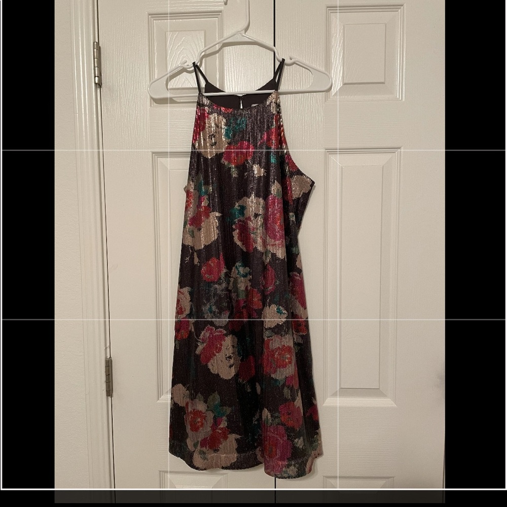 Sequin floral dress
